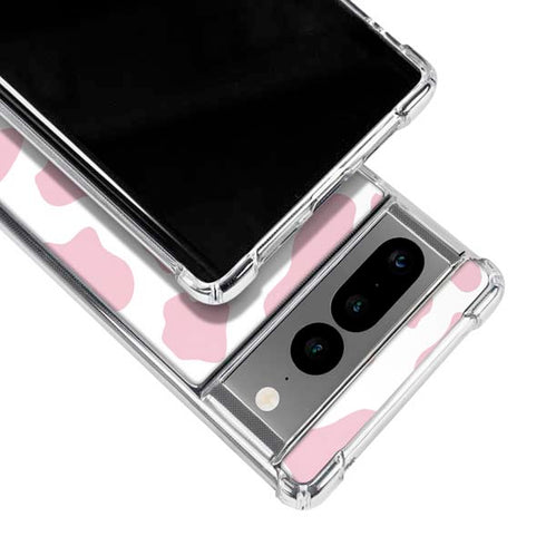 Pink Cow Print Google Pixel 7 Pro Clear Case